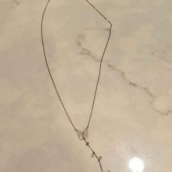 Gold-Tone Butterfly Necklace - Picture 7 of 7